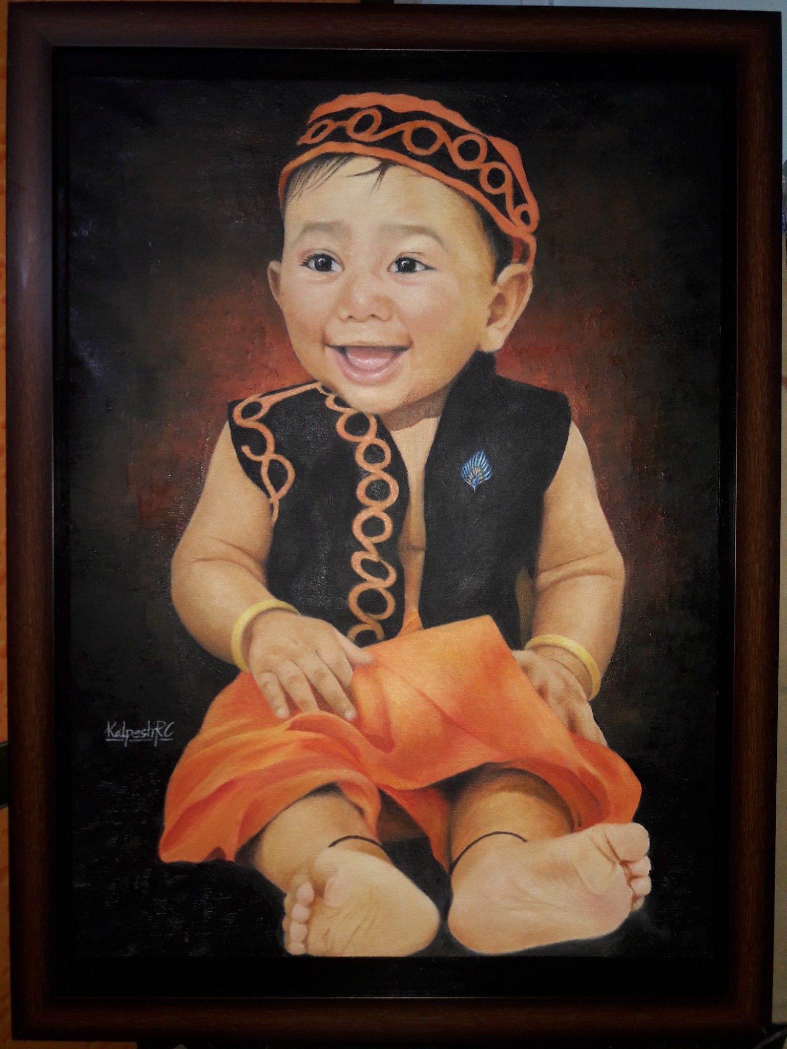 Portrait 5, portrait painting by Kalpesh RC