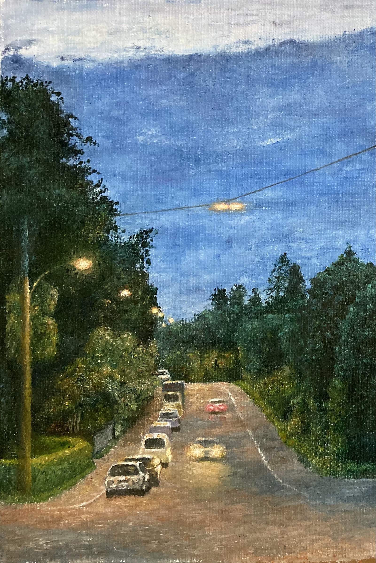 Blue Hour, painting by Kalpesh RC