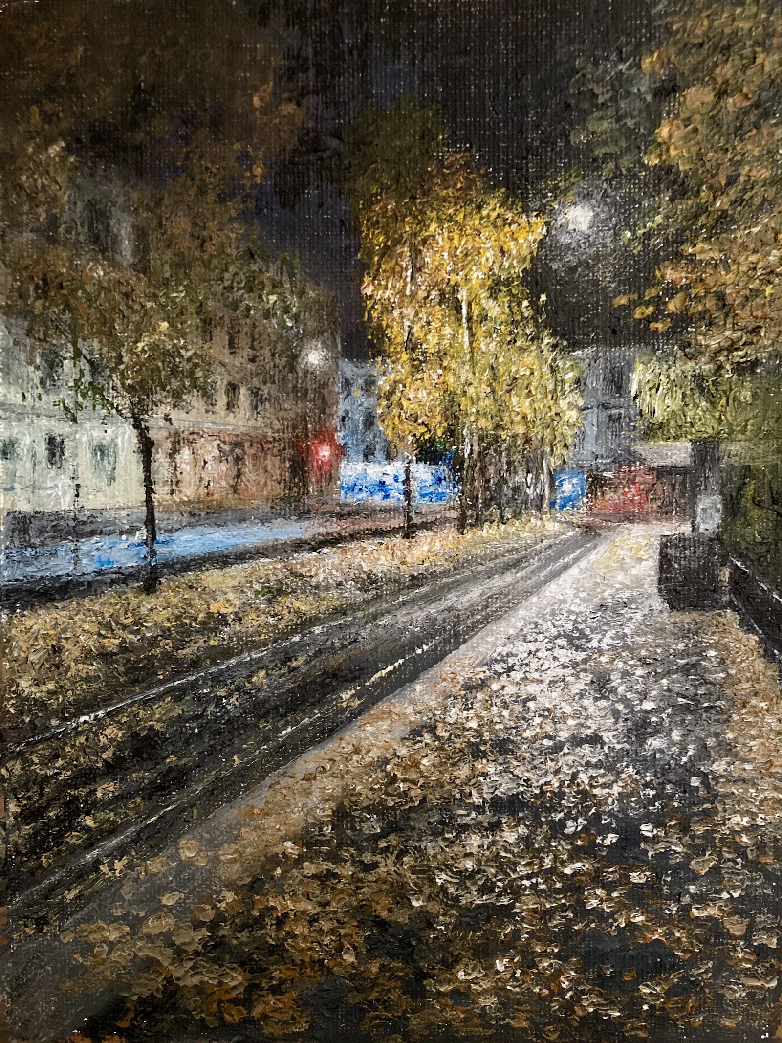 Nocturne in Gold 2, painting by Kalpesh RC