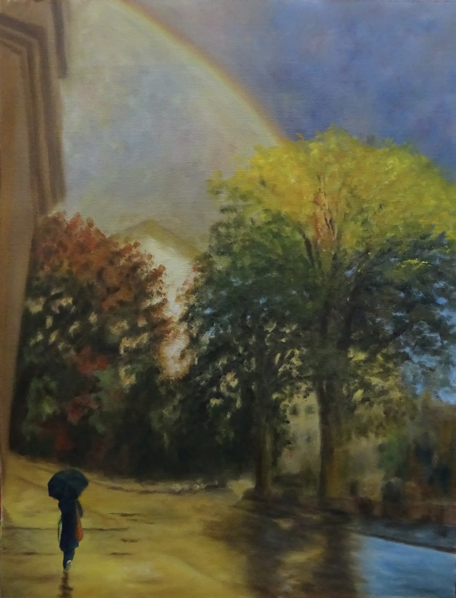 After the Rain, painting by Kalpesh RC