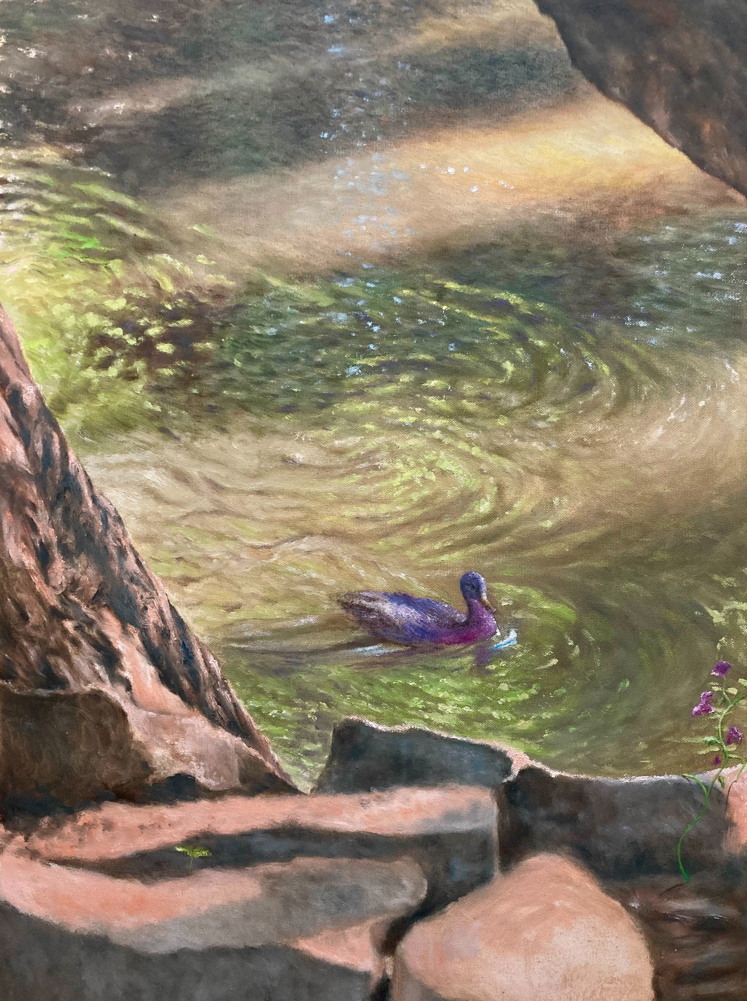 Ripples of Stillness, painting by Kalpesh RC