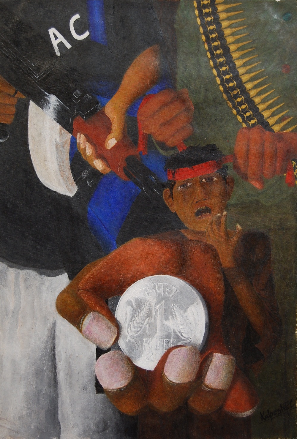Behind The Shine, painting by Kalpesh RC