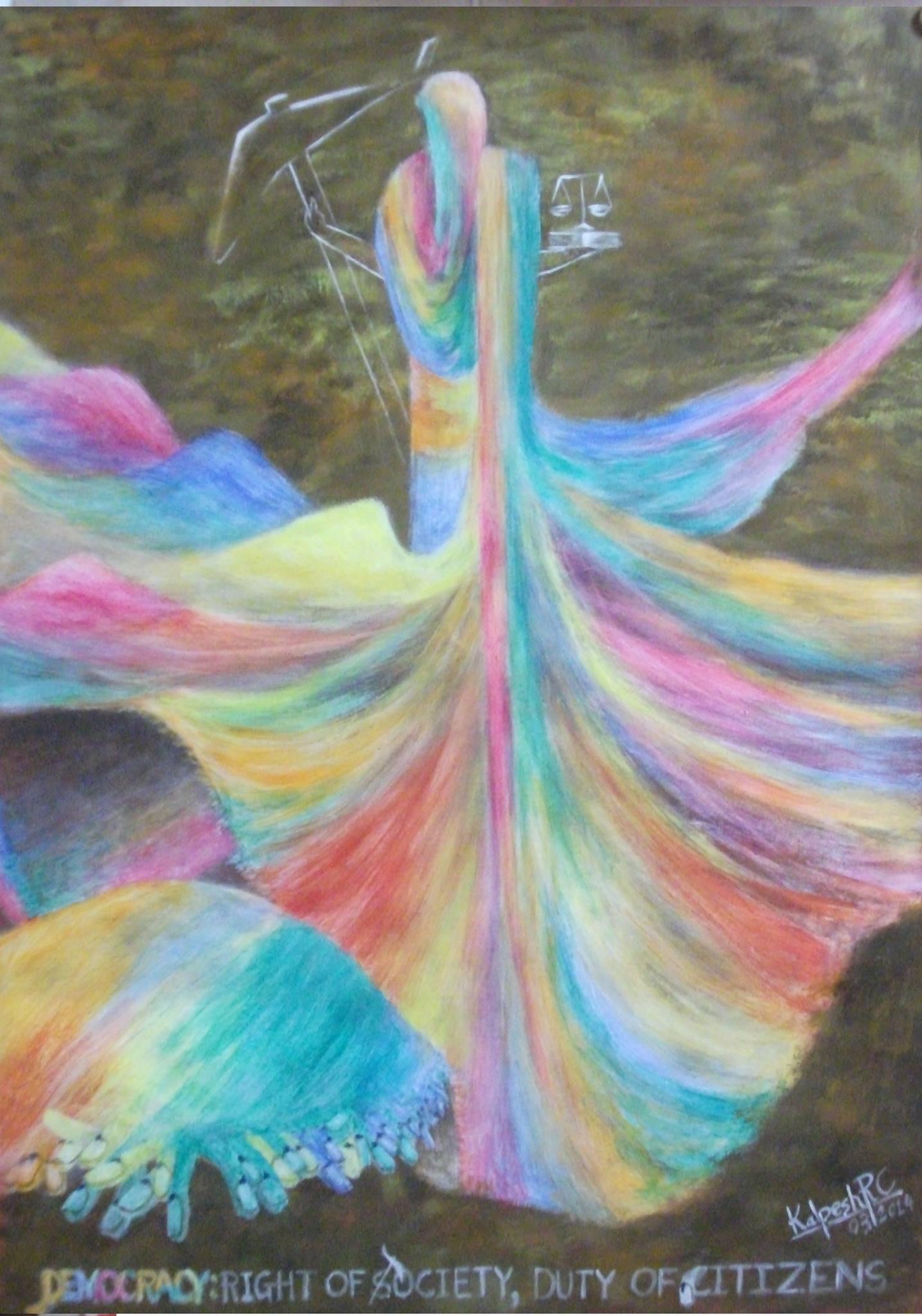 Democracy, painting by Kalpesh RC