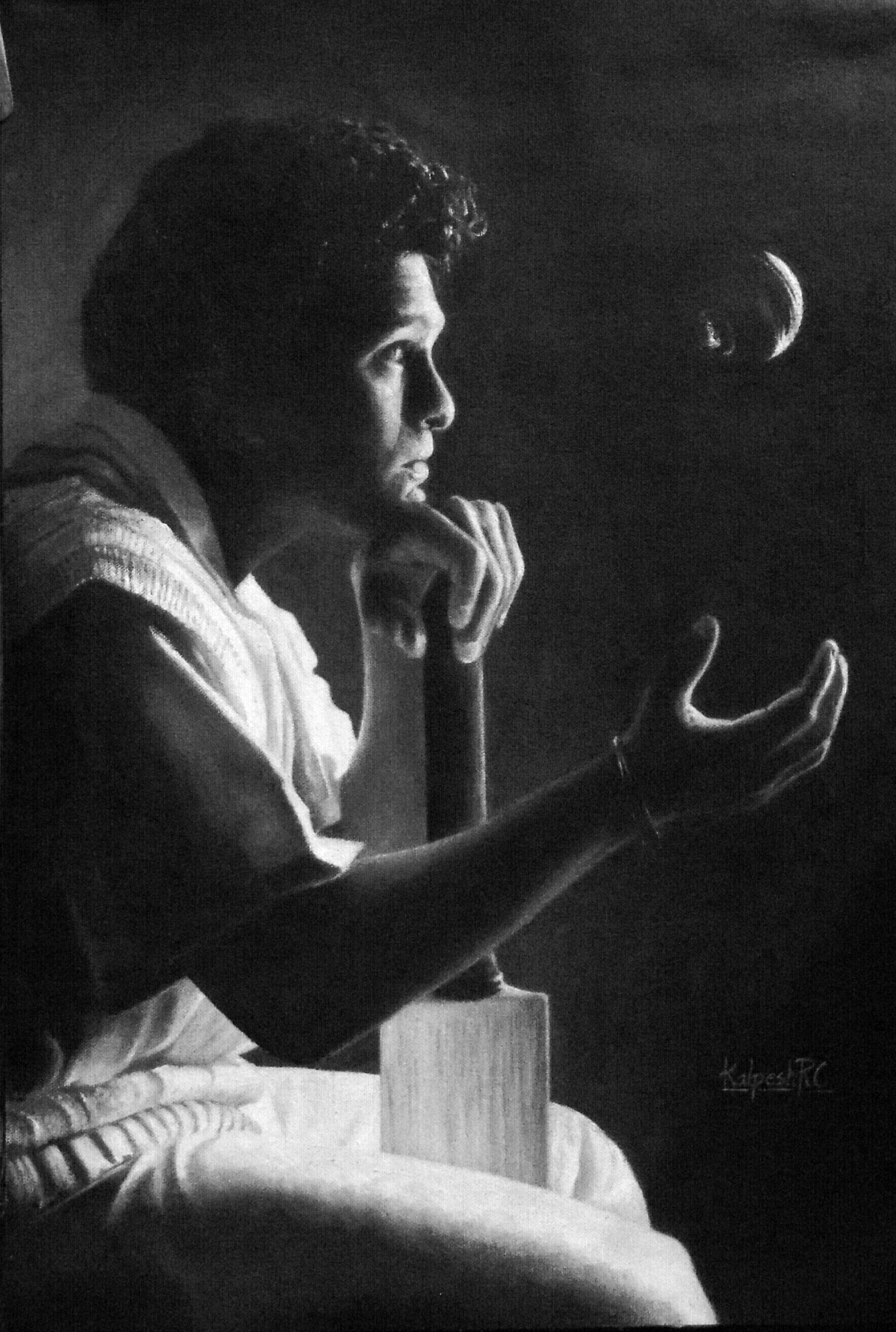 SRT, portrait painting by Kalpesh RC