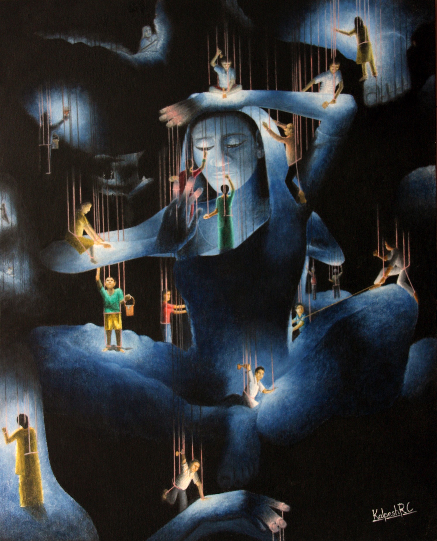 0.001 GOD, painting by Kalpesh RC