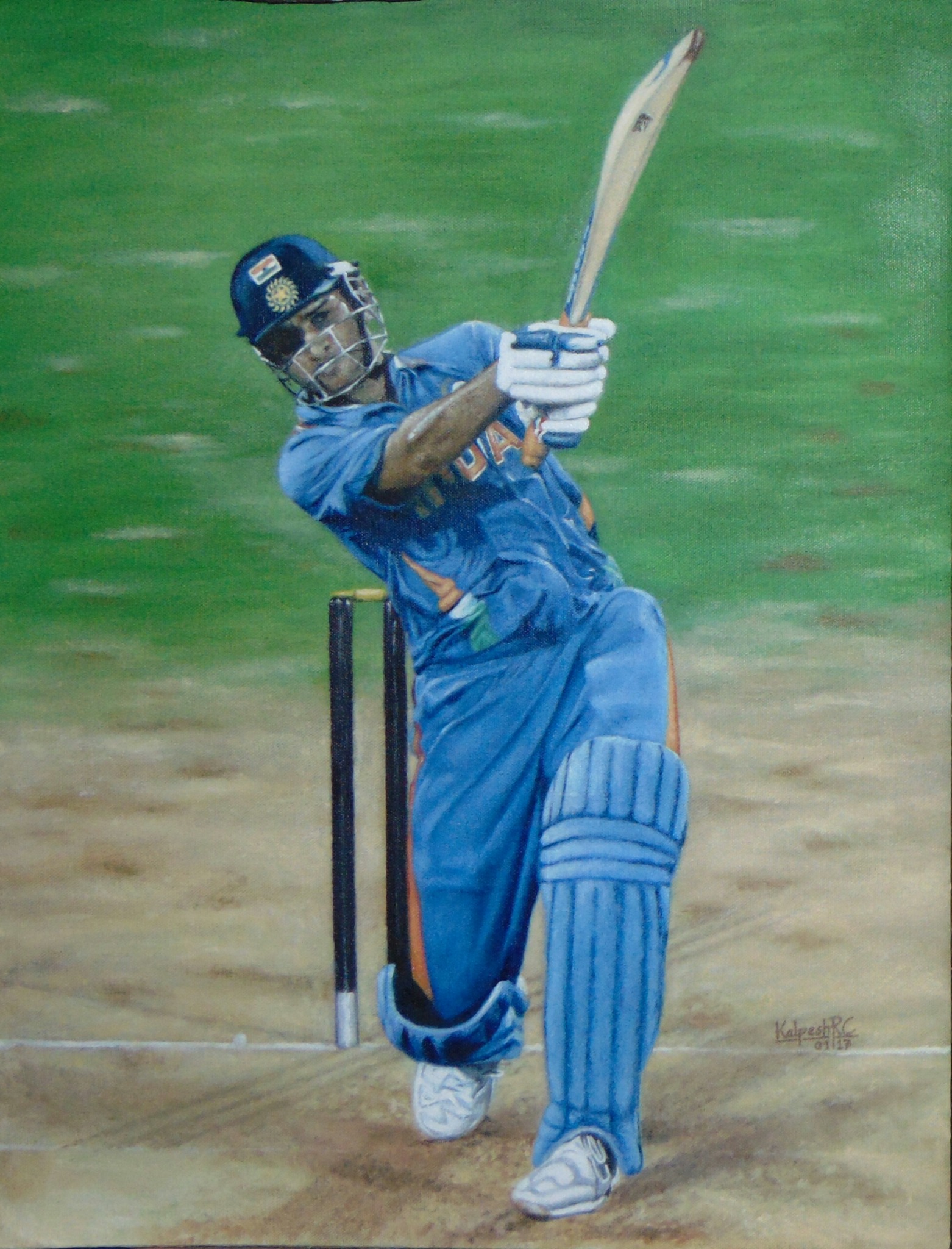 MSD, painting by Kalpesh RC