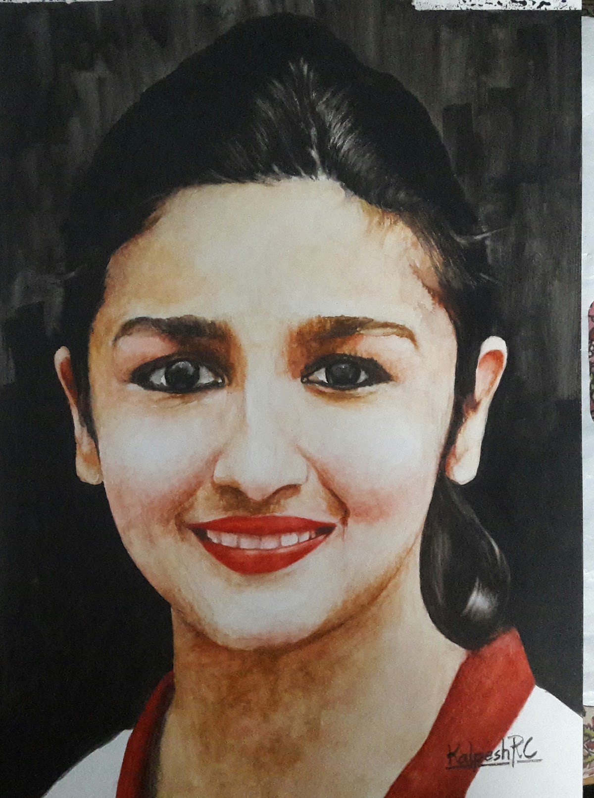 Alia, painting by Kalpesh RC
